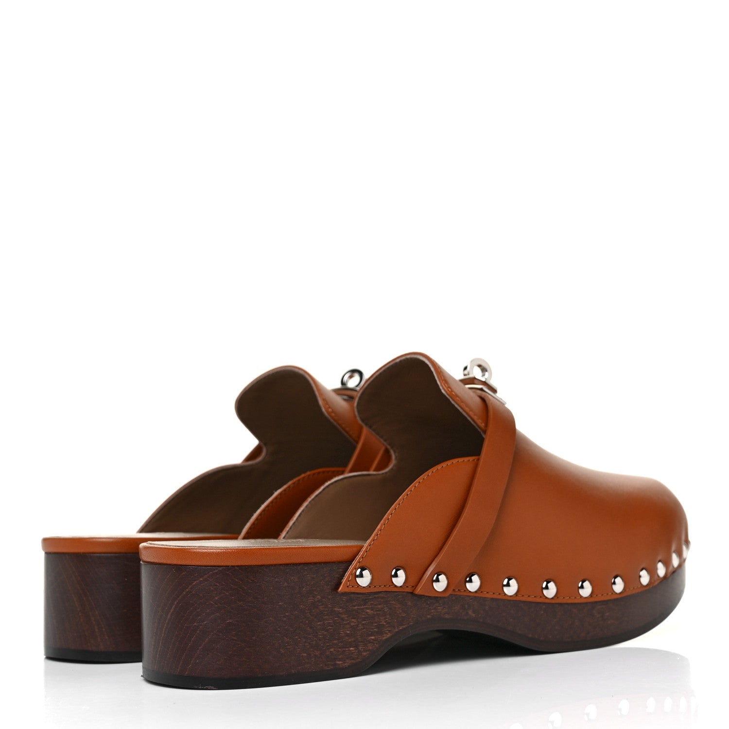 Hermes Calfskin Calya Mules 37 Naturel 4 of 8