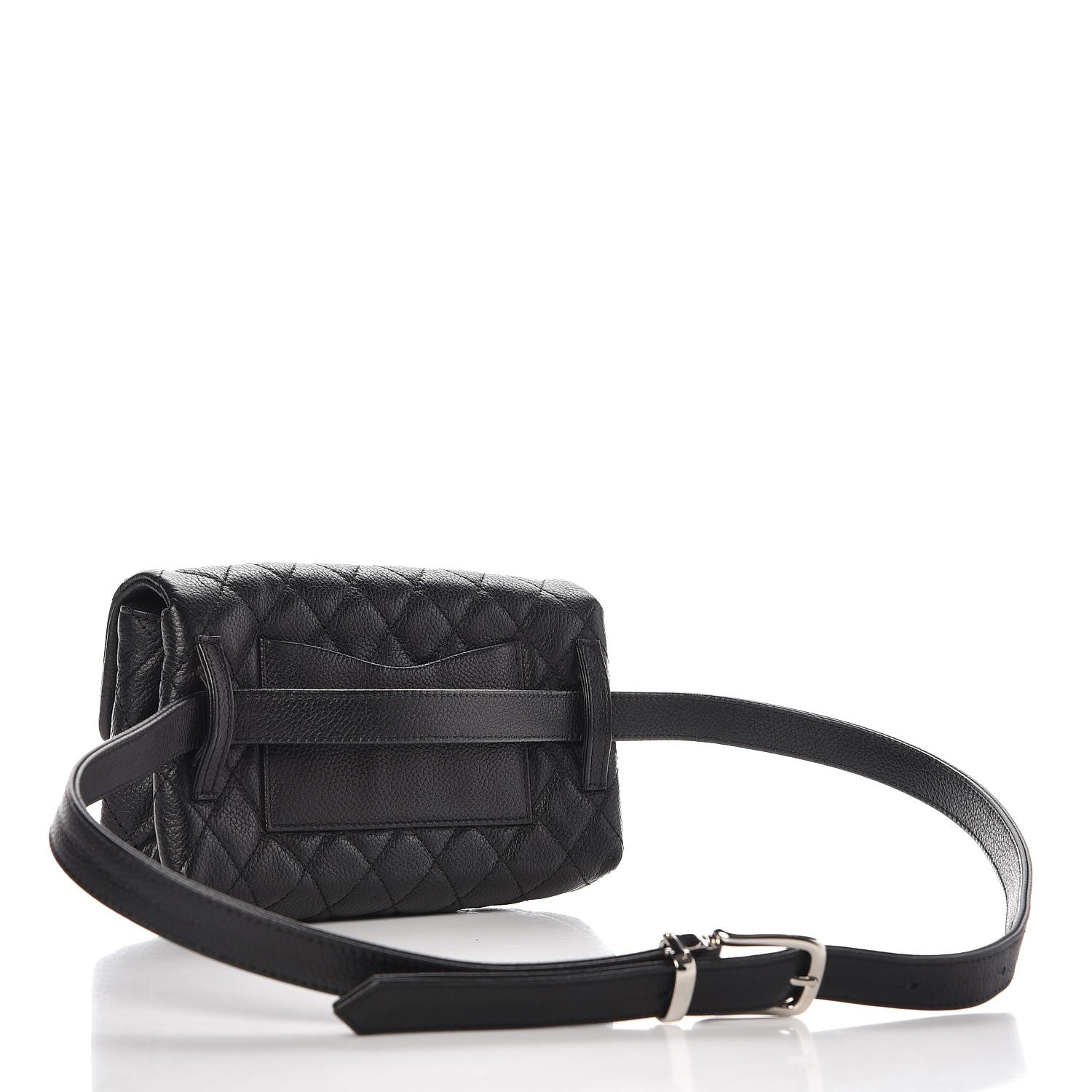Chanel Grained Calfskin Quilted 2.55 Reissue Flap Belt Bag Clutch Black 3 of 8
