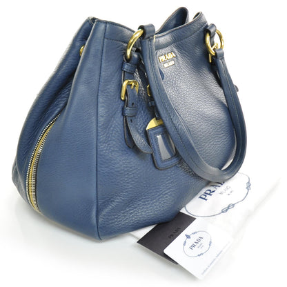 Prada Cervo Deerskin Large Tote Denim 3 of 9