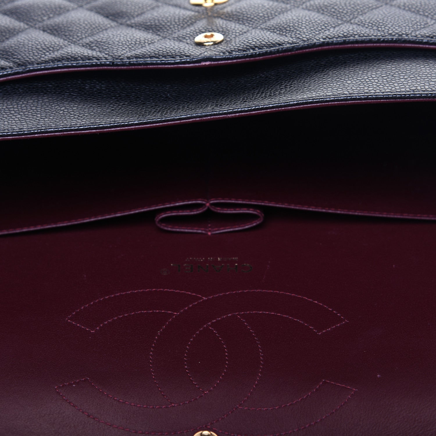 Chanel Caviar Quilted Jumbo Double Flap Black 11 of 17