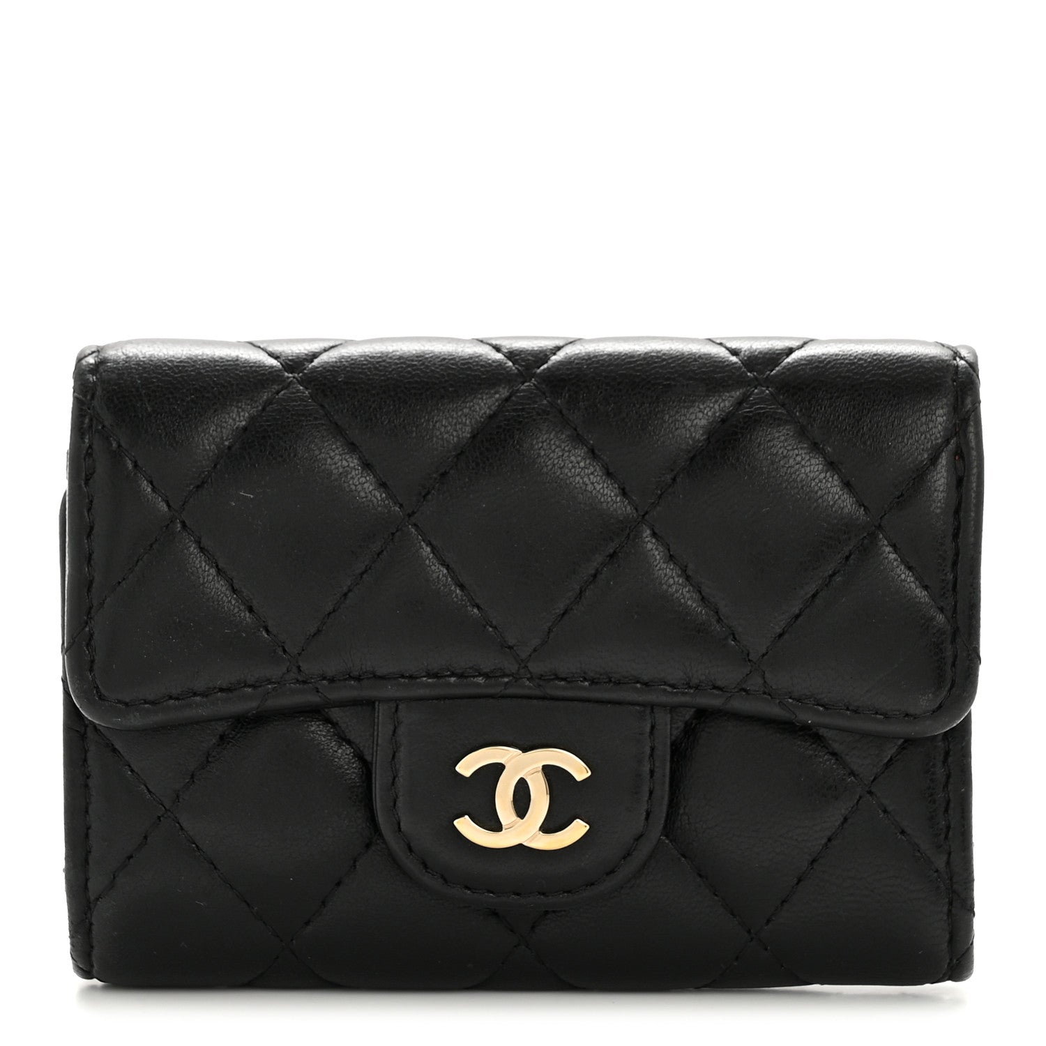 Chanel Lambskin Quilted Classic 4 Key Holder Wallet Black 1 of 10
