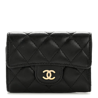 Chanel Lambskin Quilted Classic 4 Key Holder Wallet Black 1 of 10