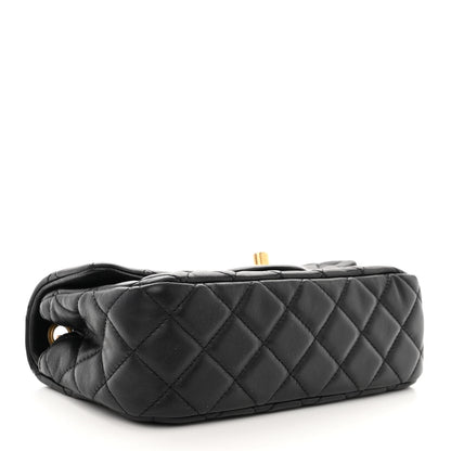 Chanel Lambskin Quilted Mini Rectangular Pearl Crush Flap Black 4 of 11