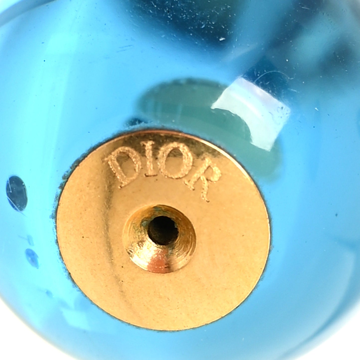Mise En Dior Tribal Earrings Gold Blue