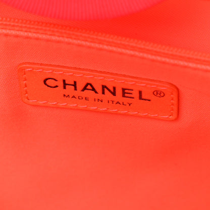 Chanel Mixed Fibers Calfskin Medium Deauville Tote Pink Orange 7 of 12