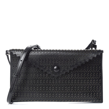 Alaia Laser Cut Louise 24 Envelope Crossbody Black 1 of 9