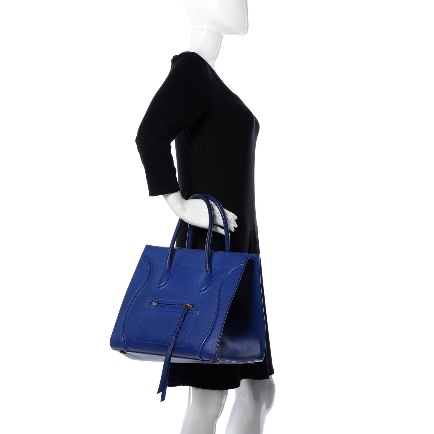 Supple Calfskin Medium Phantom Luggage Royal Blue