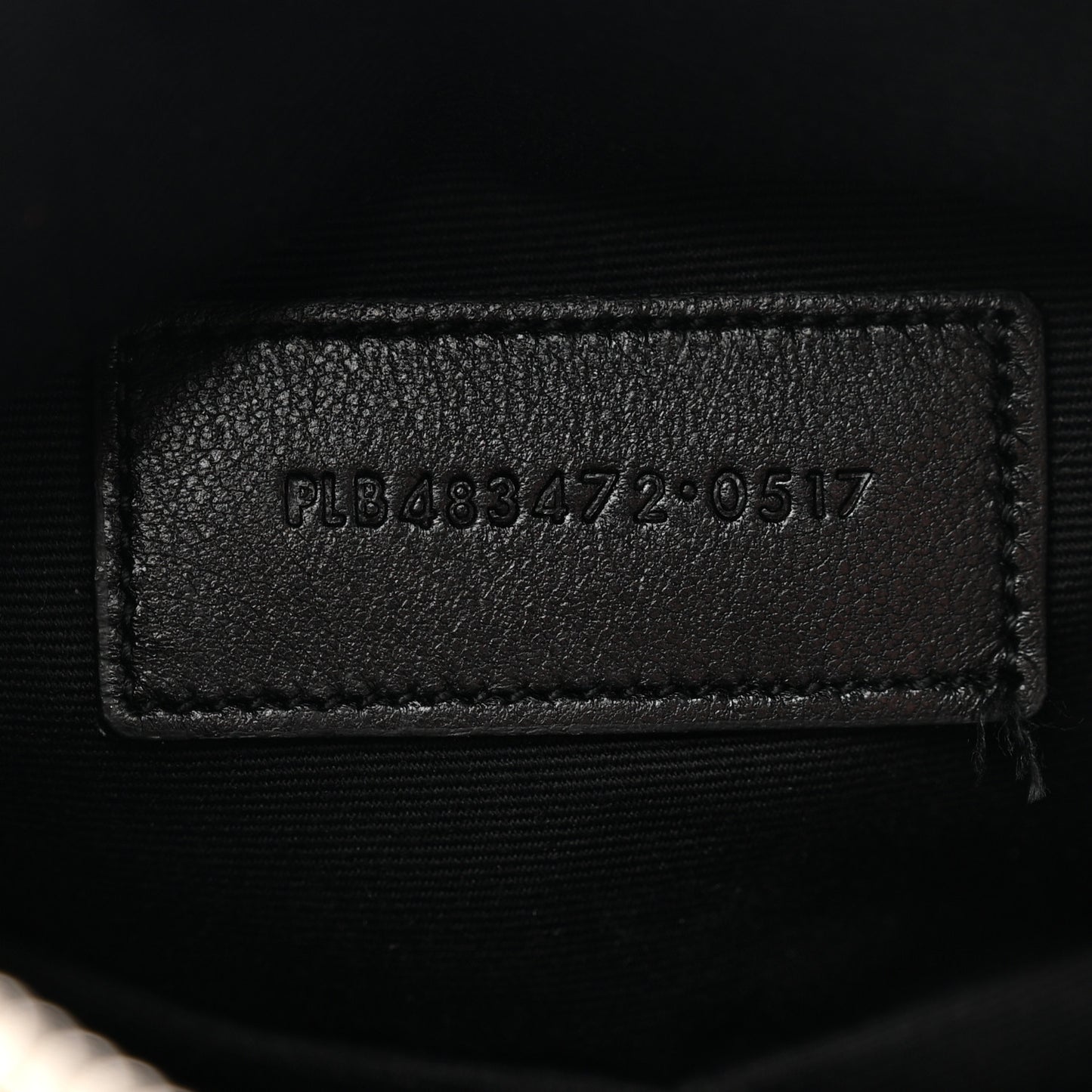 Calfskin Matelasse Chevron Monogram Pouch Black