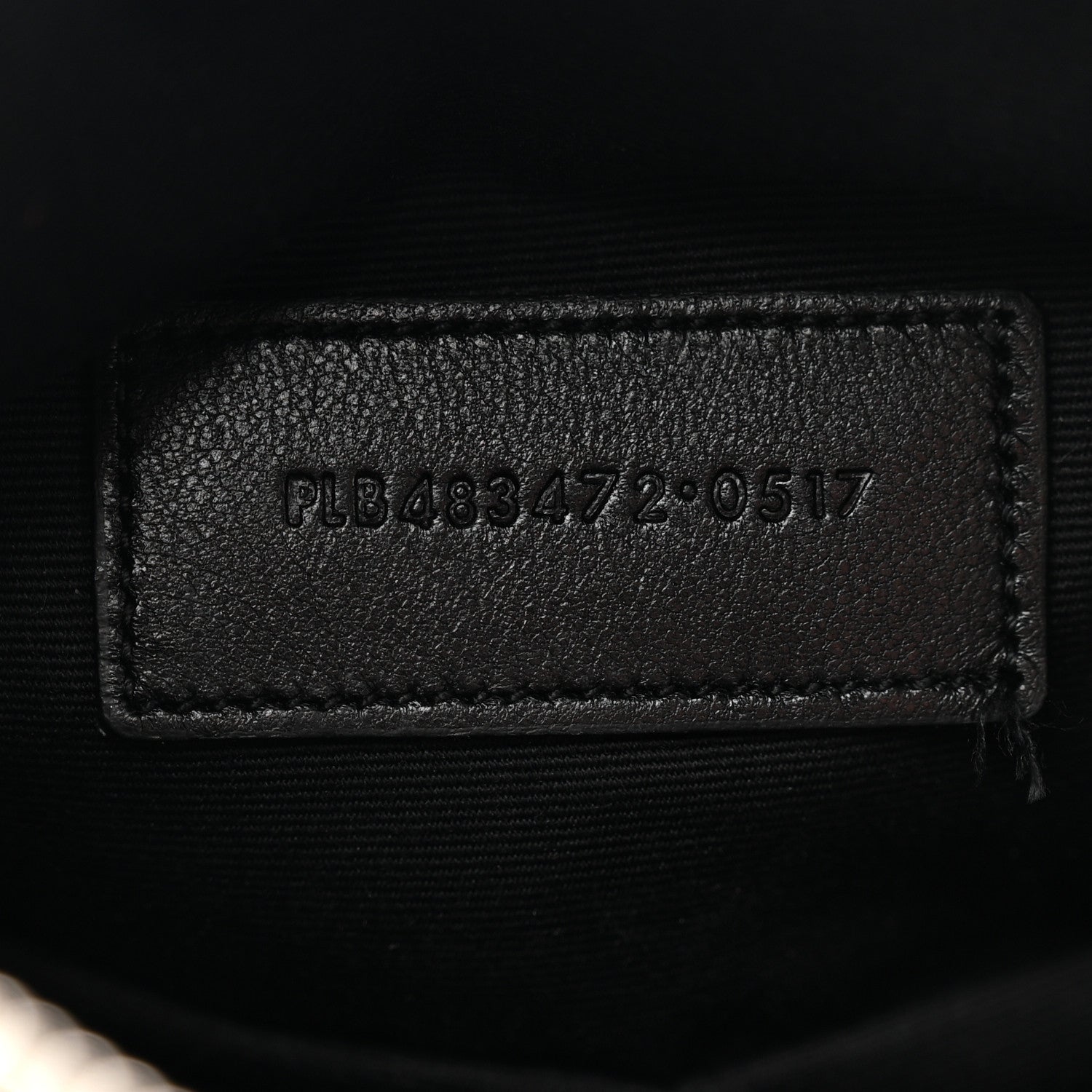 Saint Laurent Calfskin Matelasse Chevron Monogram Pouch Black 7 of 7