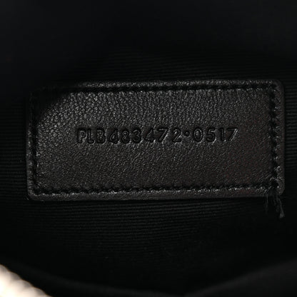 Saint Laurent Calfskin Matelasse Chevron Monogram Pouch Black 7 of 7