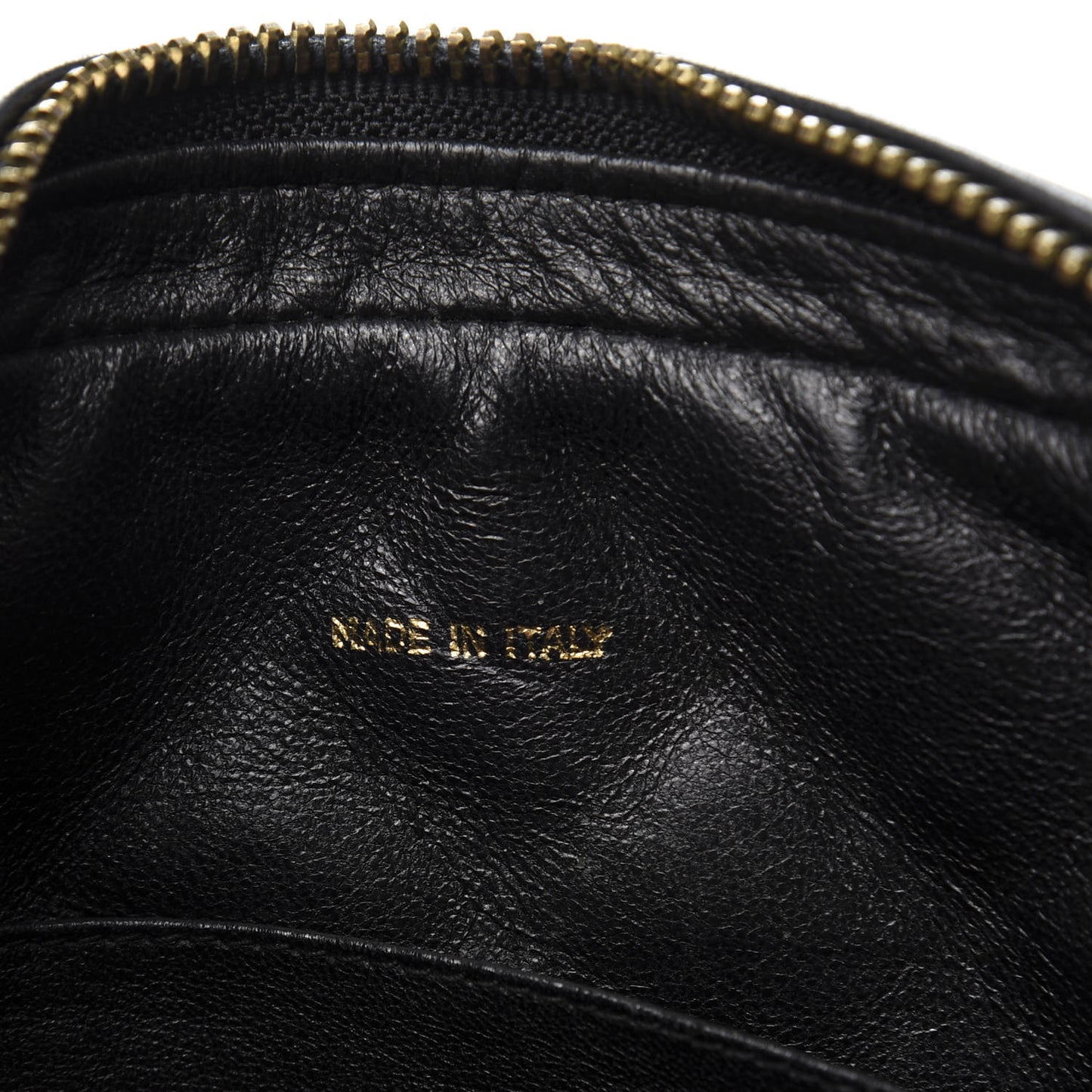 Lambskin Quilted CC Tassel Camera Case Black