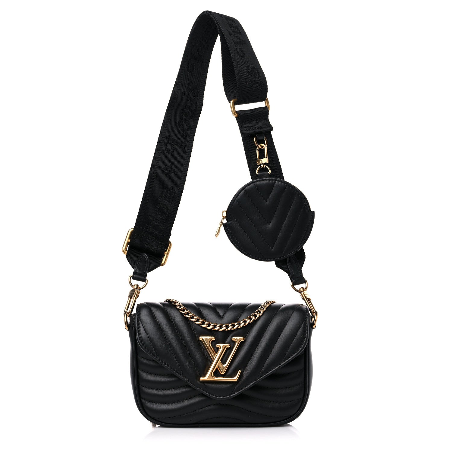 Louis Vuitton Calfskin New Wave Multi Pochette Black 1 of 13