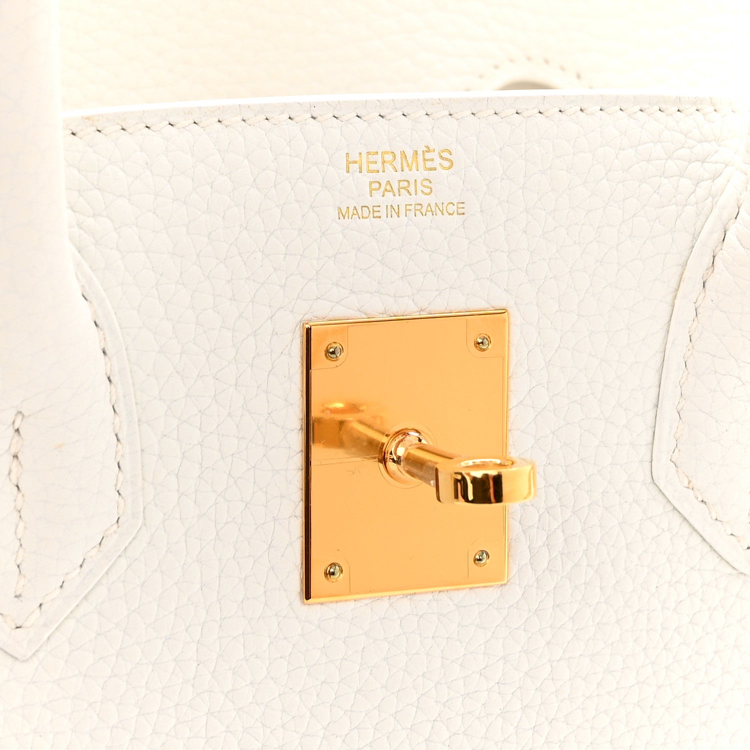 Hermes Taurillon Clemence Birkin 30 White 5 of 14