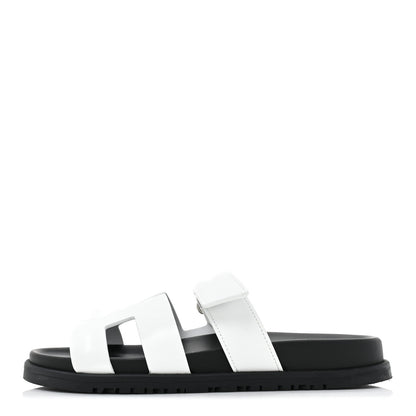 Hermes Calfskin Womens Chypre Sandals 38 White 1 of 12