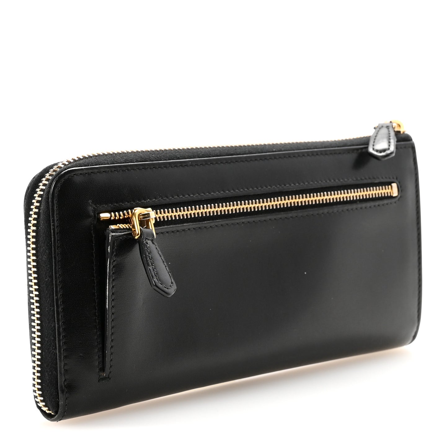 Spazzolato Triangle Half Zip Wallet Black
