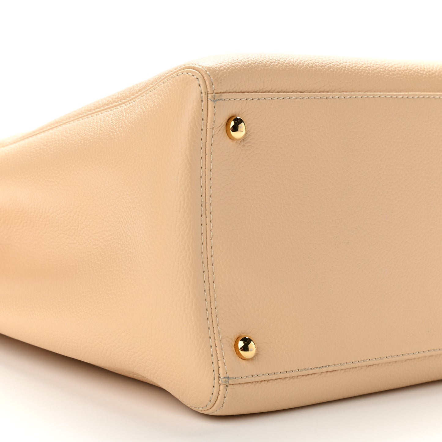 Calfskin Cerf Executive Shopper Tote Beige