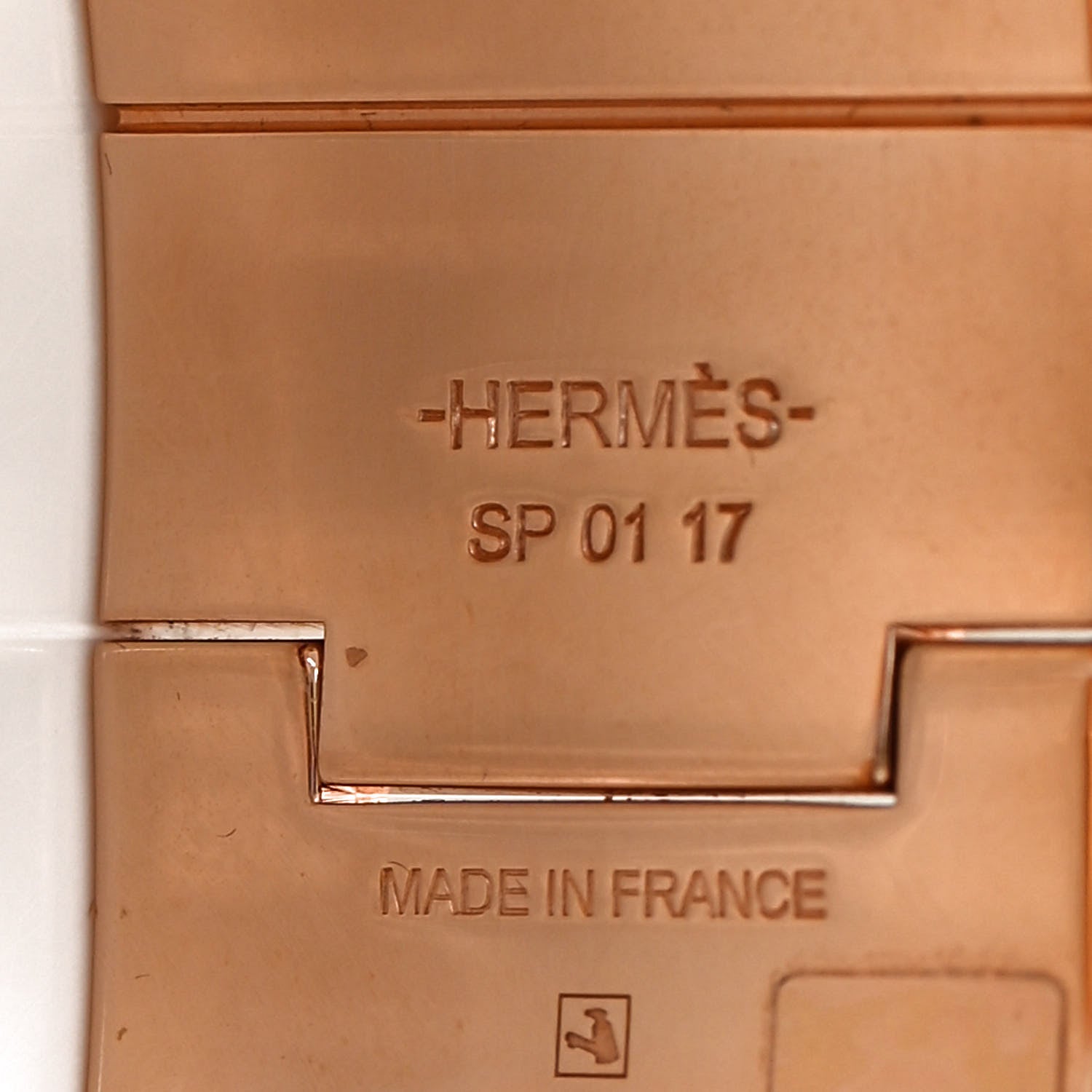 Hermes Enamel Charniere Uni Wide Hinged Bracelet L Black 4 of 7