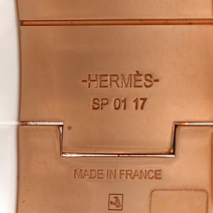 Hermes Enamel Charniere Uni Wide Hinged Bracelet L Black 4 of 7