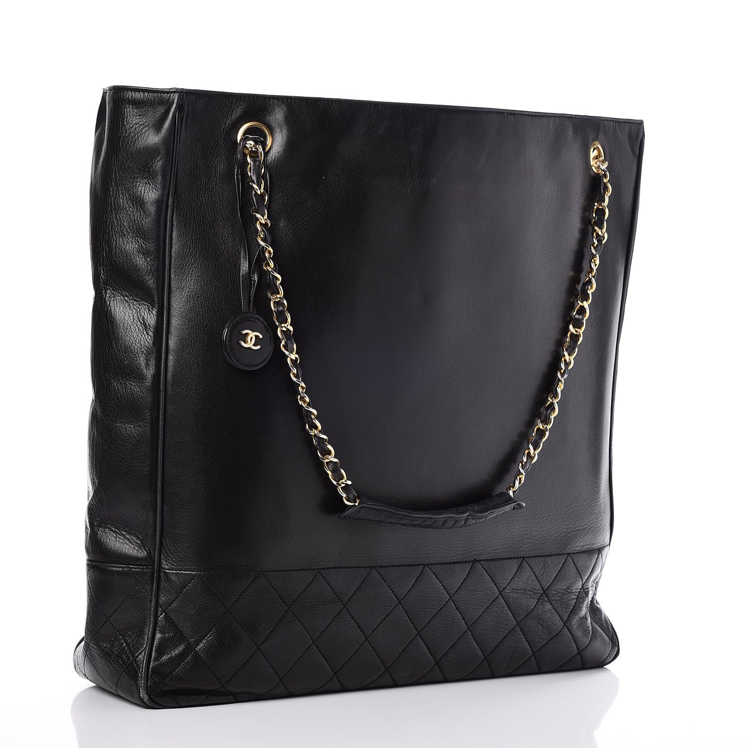 Chanel Lambskin Quilted Tote Black 3 of 5