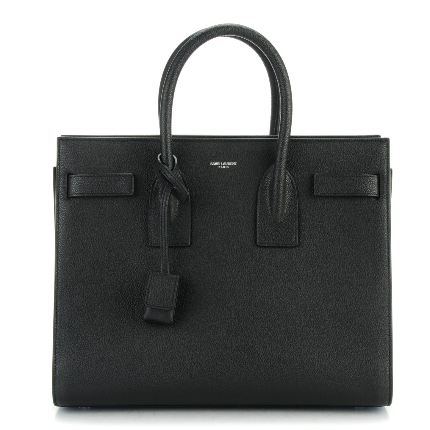 Grained Calfskin Small Sac De Jour Black