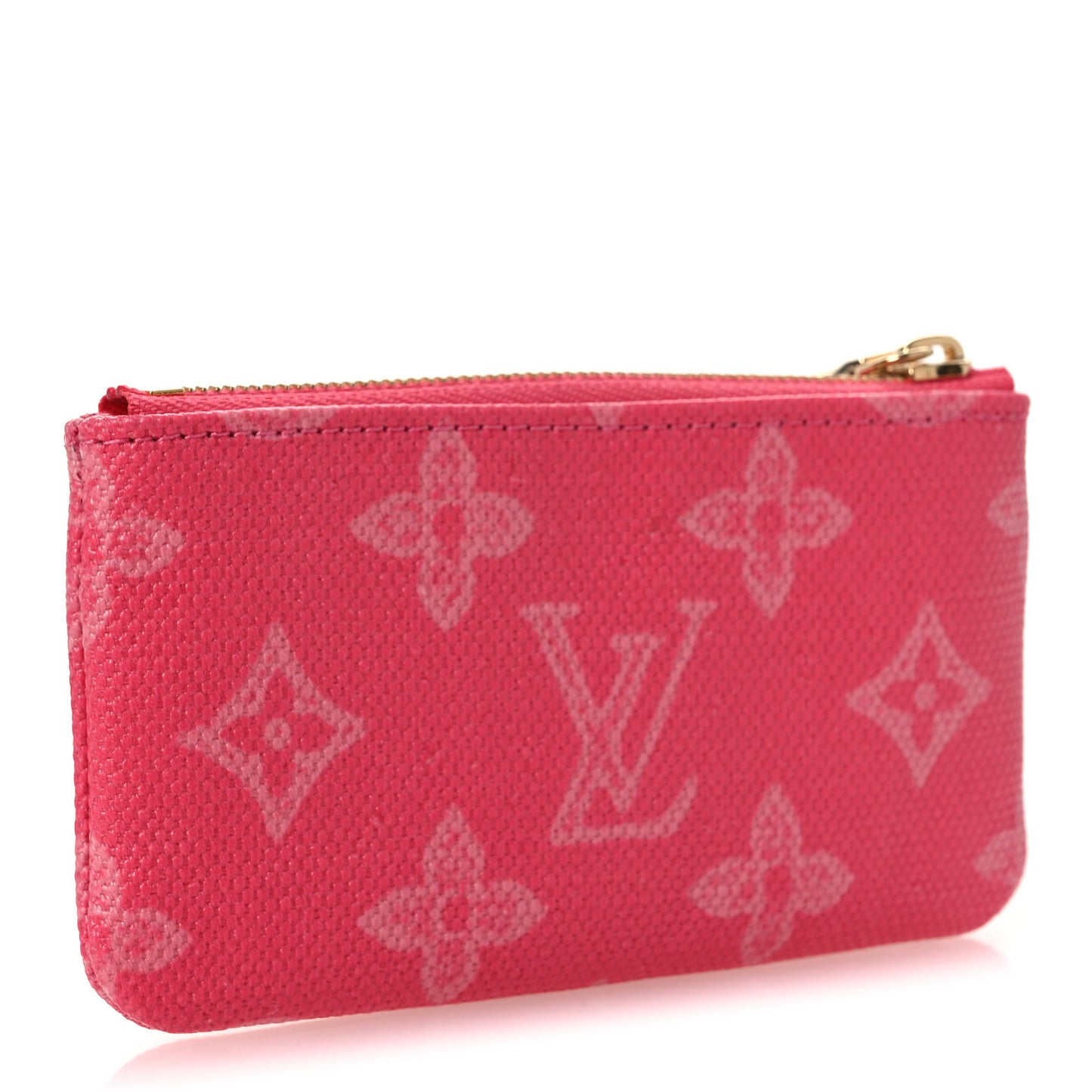 Monogram Origine Lin Key Pouch Rose Ruban
