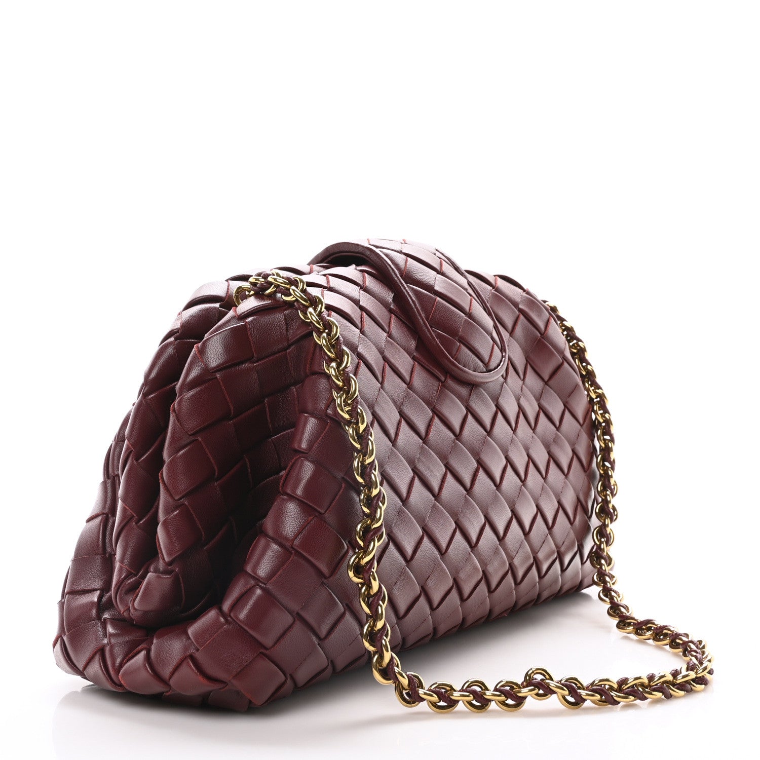 Bottega Veneta Nappa Intrecciato Teen The Lauren 1980 Clutch With Chain Barolo 3 of 9