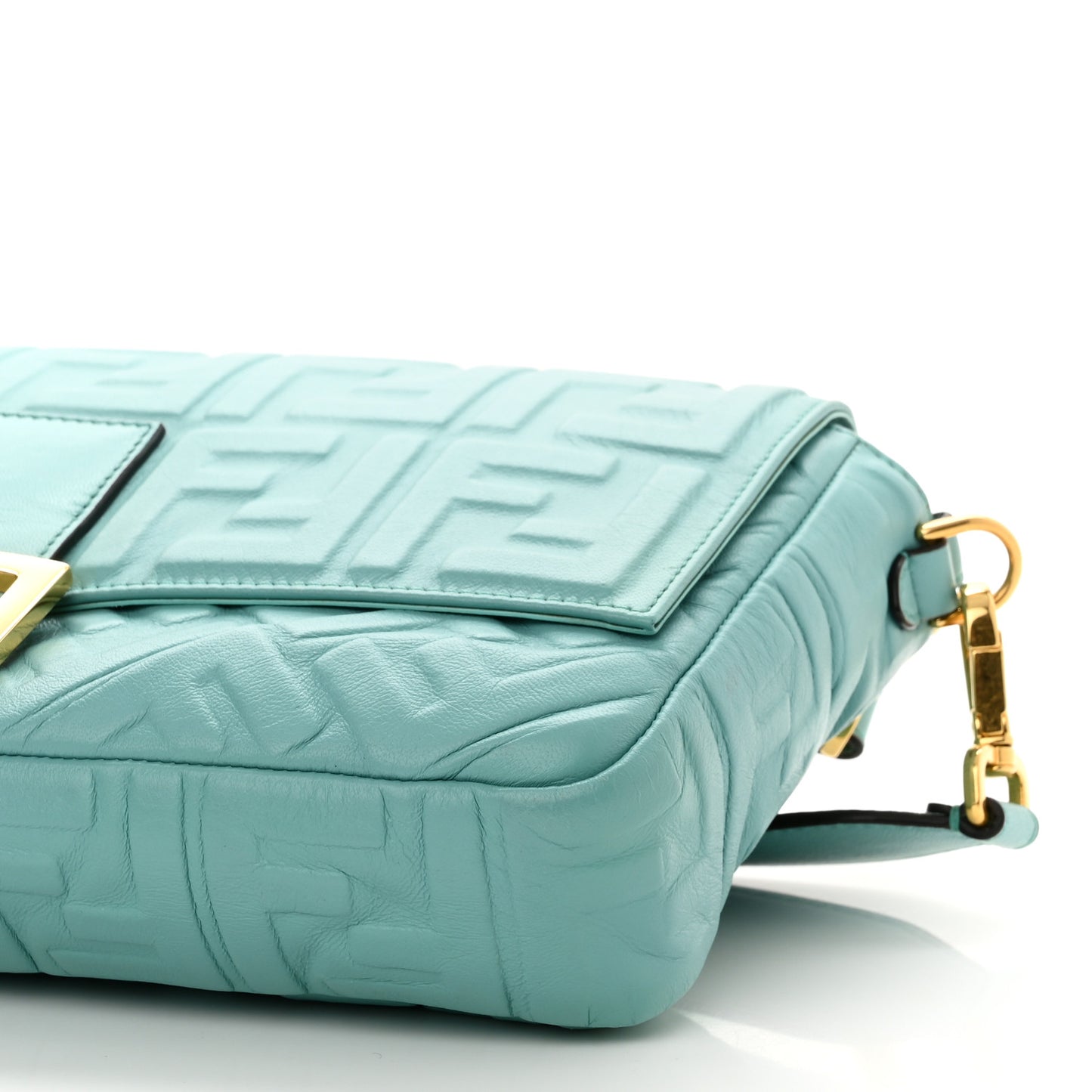 Nappa FF 1974 Embossed Large Baguette Tiffany