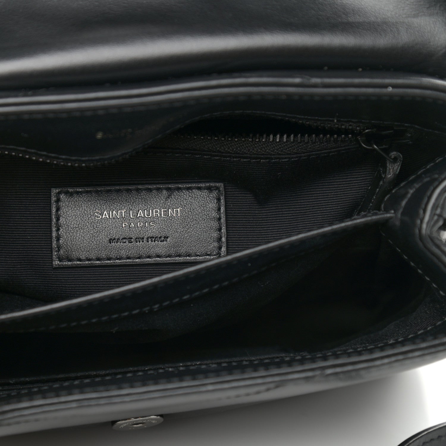 Saint Laurent Calfskin Y Quilted Monogram Toy Loulou Crossbody Bag Black 7 of 12
