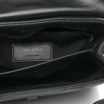 Saint Laurent Calfskin Y Quilted Monogram Toy Loulou Crossbody Bag Black 7 of 12