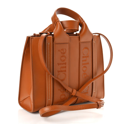 Chloe Calfskin Small Woody Tote Caramel 3 of 10