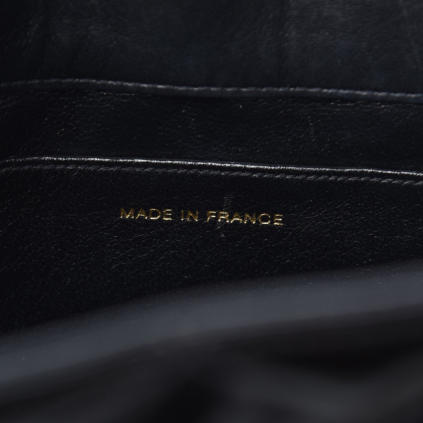 Glazed Calfskin Quilted Tote Black