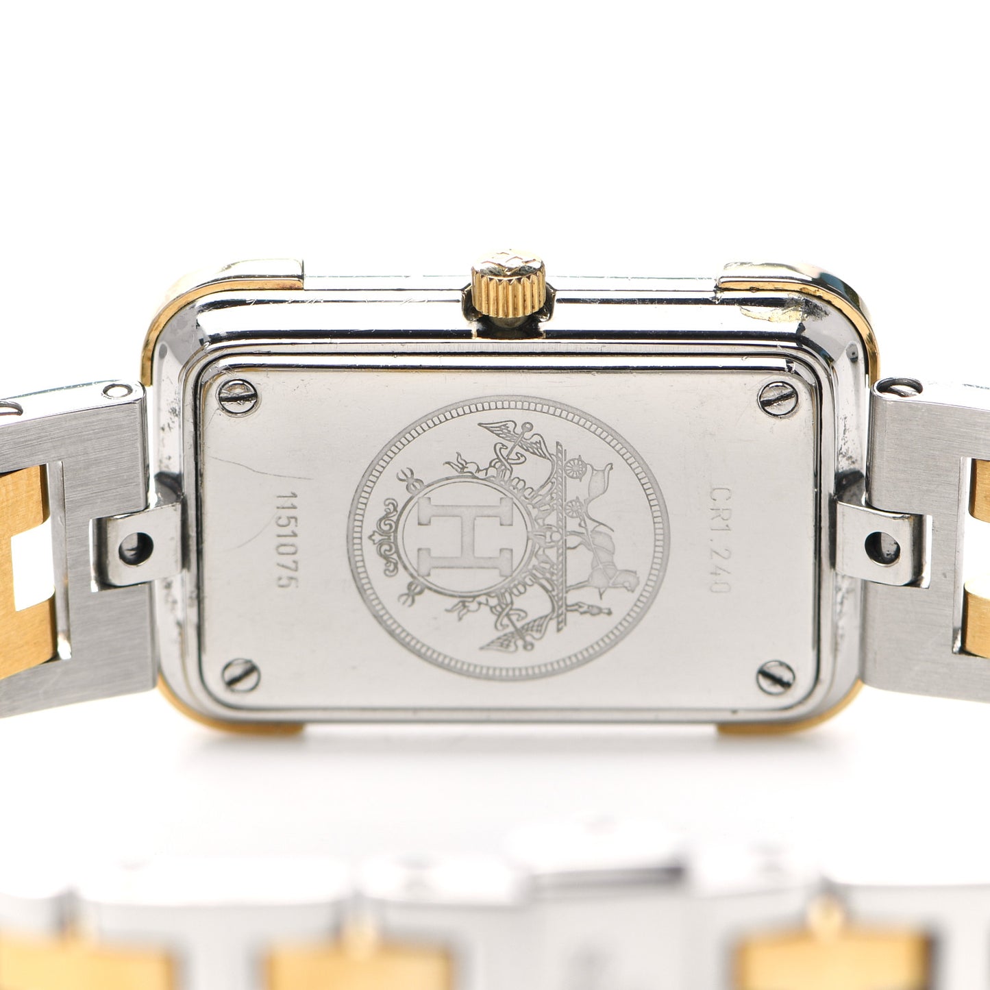 Stainless Steel 18mm Rectangle Croisiere Quartz Watch Gold