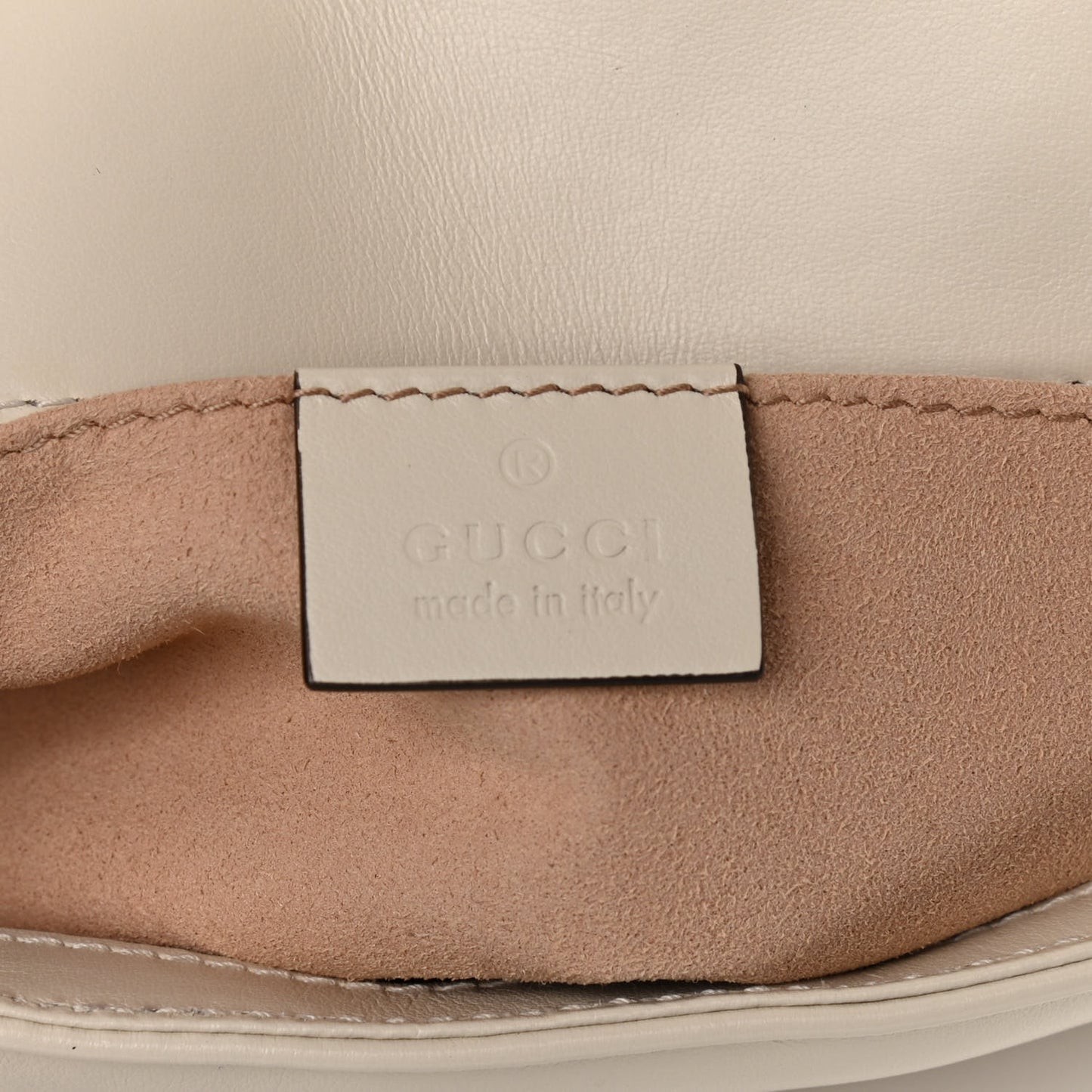 Calfskin Matelasse Mini GG Marmont Shoulder Bag White