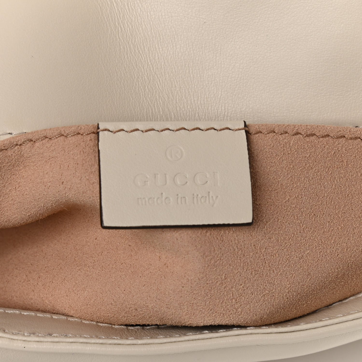Gucci Calfskin Matelasse Mini GG Marmont Shoulder Bag White 6 of 11