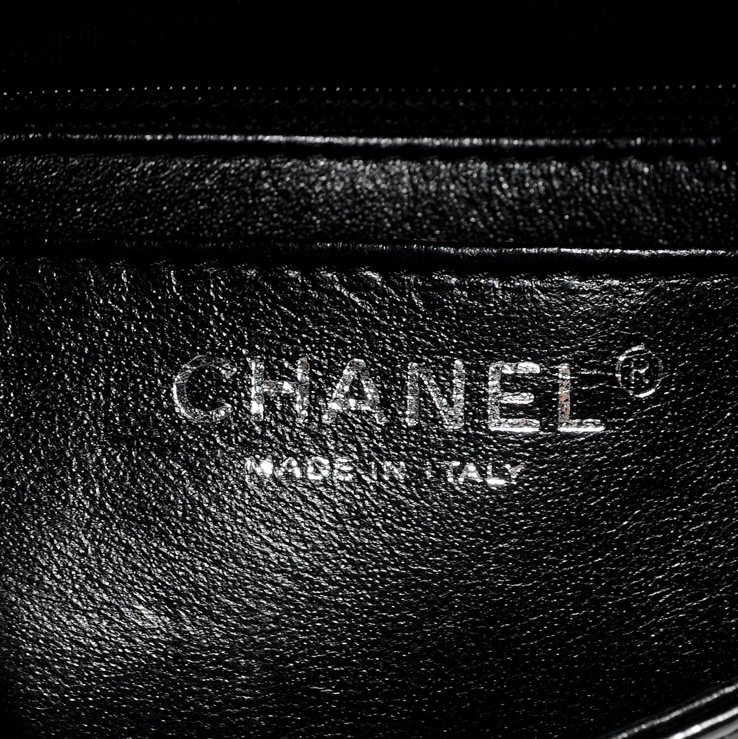 Chanel Striated Patent Leather Quilted Mini Flap Black 6 of 8