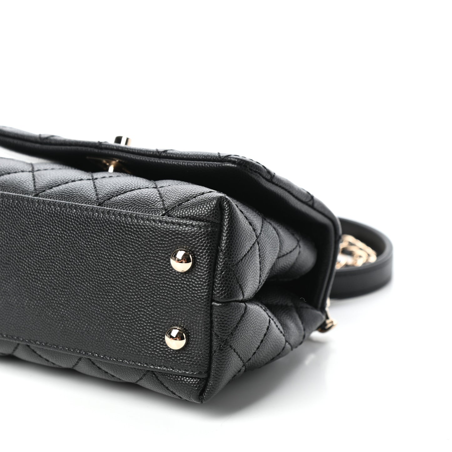 Caviar Quilted Extra Mini Coco Handle Flap Black