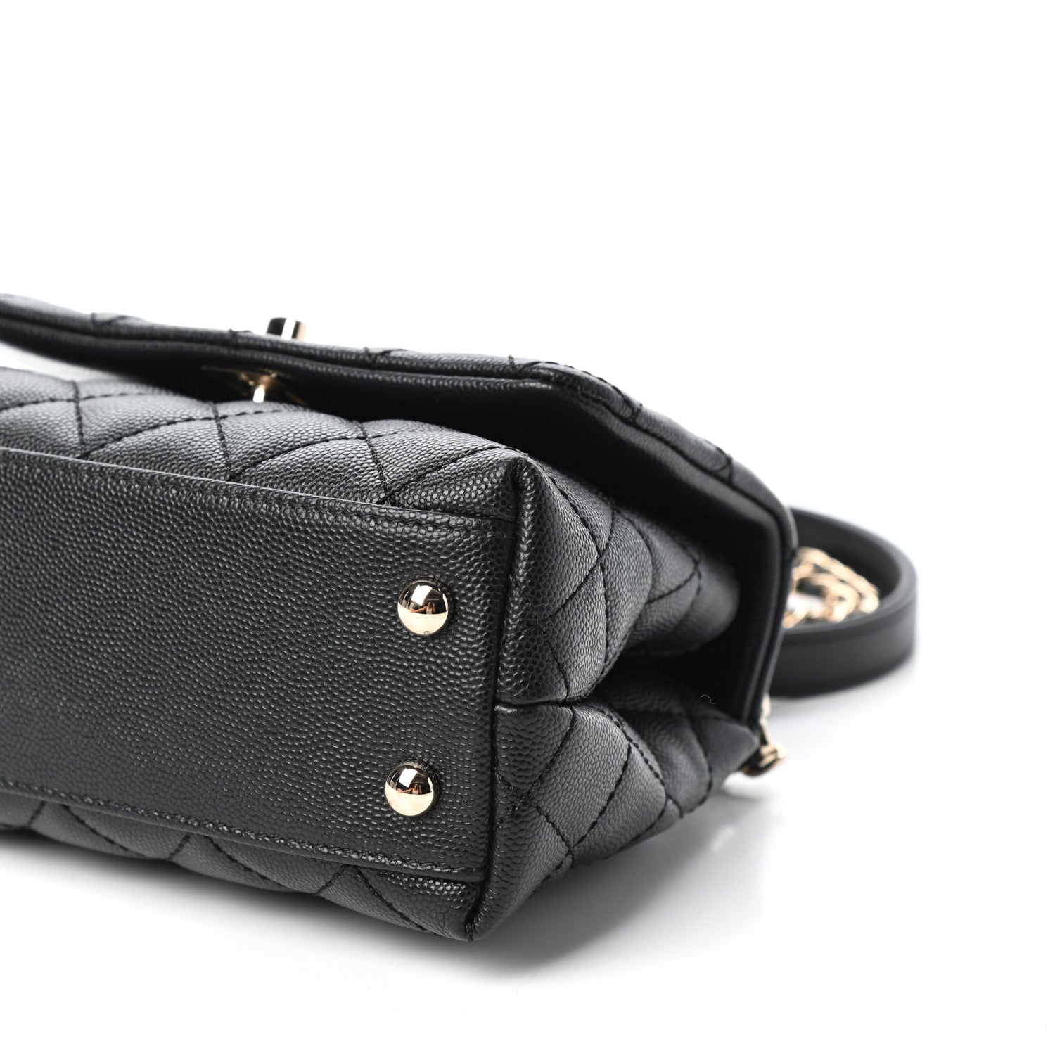 Chanel Caviar Quilted Extra Mini Coco Handle Flap Black 9 of 10