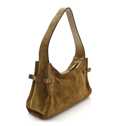 Chloe Suede Charms Hobo Bag Gold Khaki 3 of 9