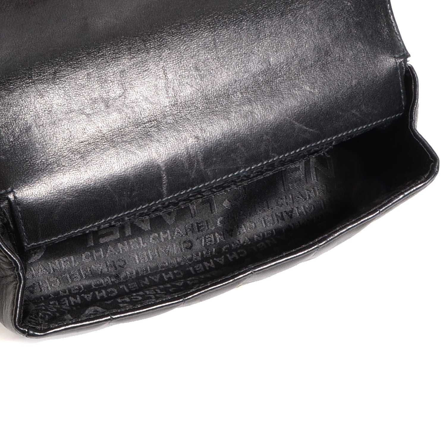 Chanel Lambskin Chocolate Bar Quilted Camellia Mini Flap Black 5 of 7