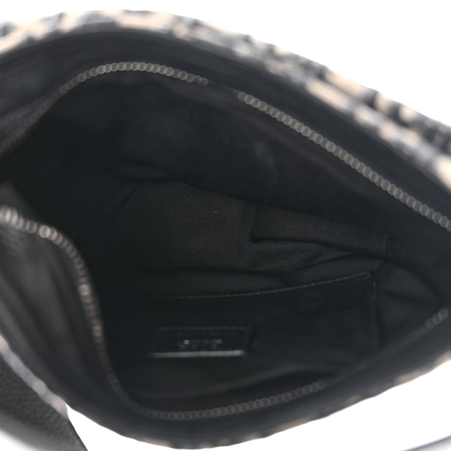 Christian Dior Oblique Mini Soft Saddle Bag Beige Black 5 of 12