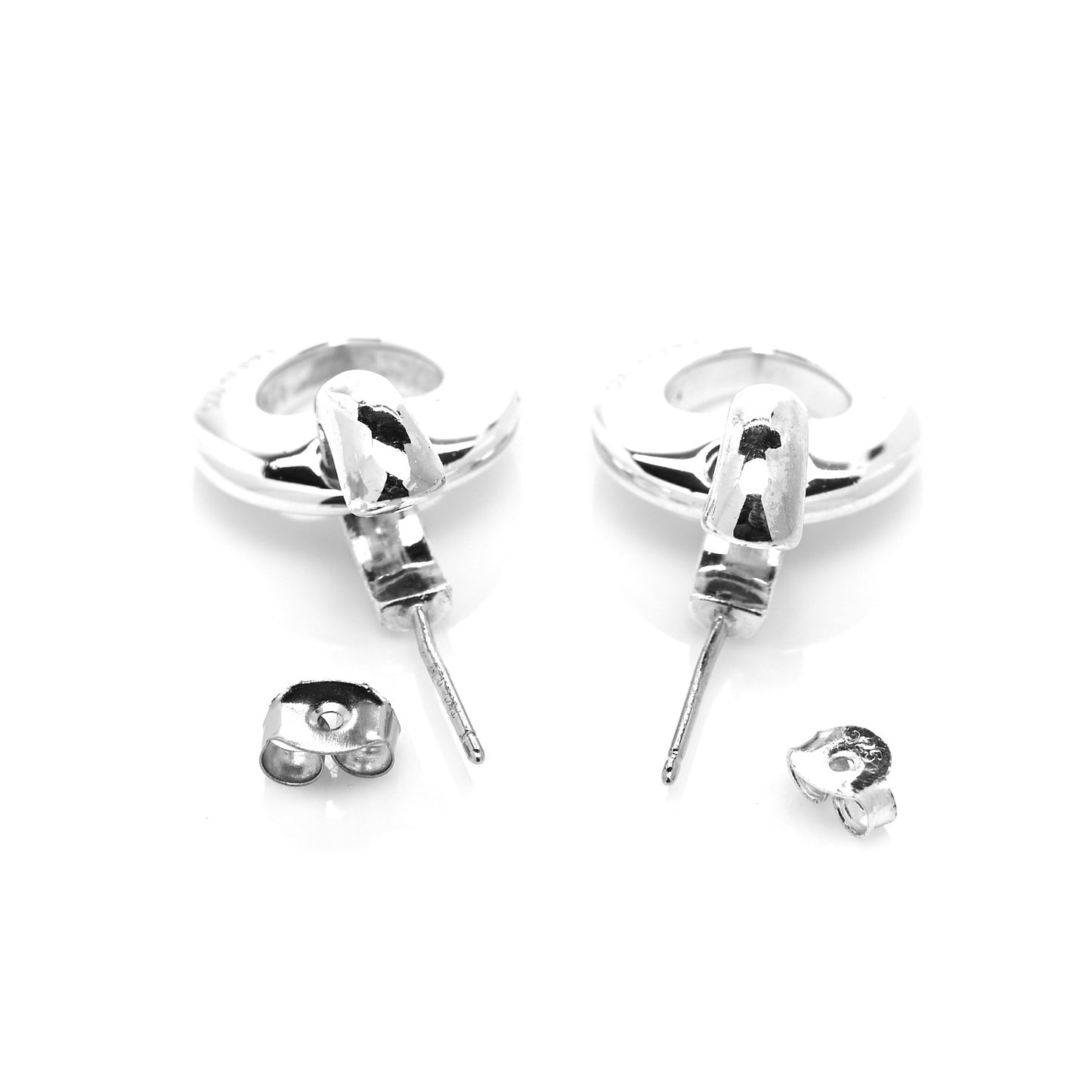 Sterling Silver Heart Stencil Earrings