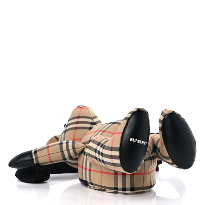 Burberry Cotton Calfskin Check Thomas Bear Belt Bag Archive Beige Black 4 of 8