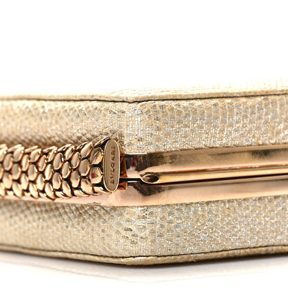 Bulgari Lizard Serpenti Hypnotic Jade Cocktail Clutch Gold 6 of 7