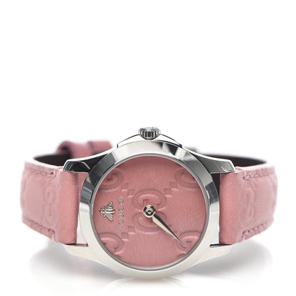 Gucci Stainless Steel Calfskin 27mm G-Timeless Quartz Watch Pink 4 of 8
