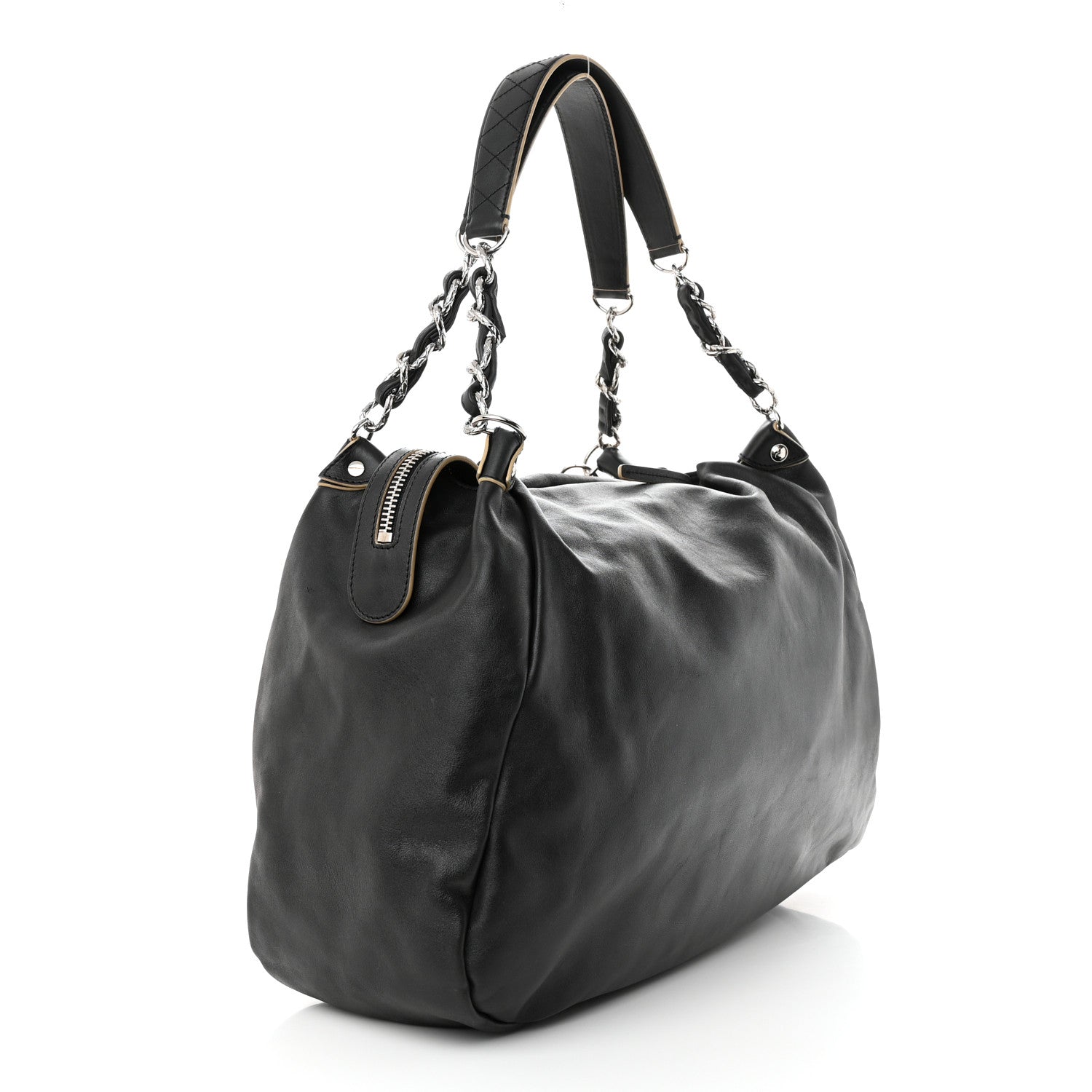 Chanel Lambskin Large Edgy Hobo Black 3 of 11