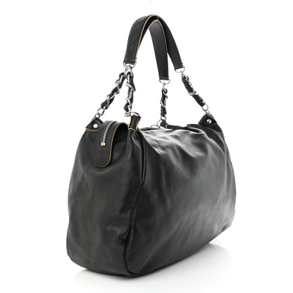 Chanel Lambskin Large Edgy Hobo Black 3 of 11