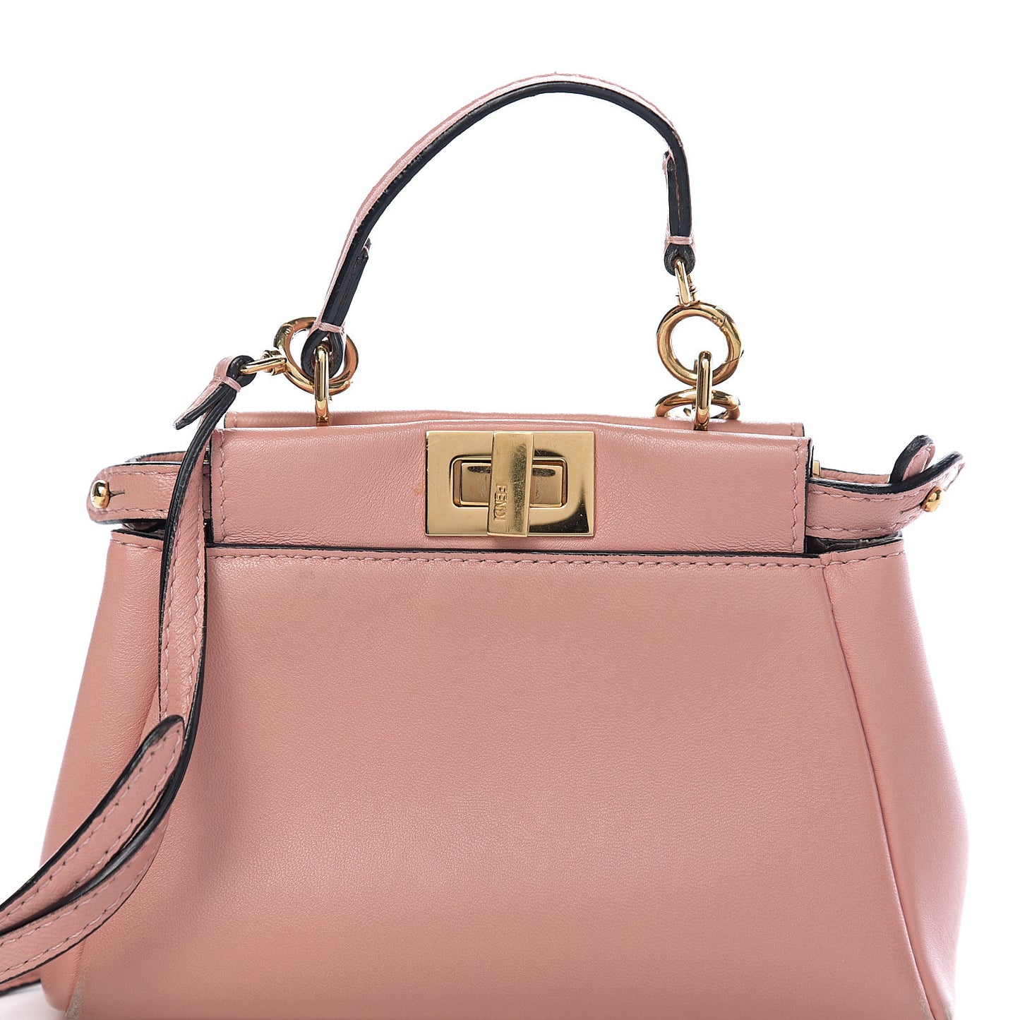 Shiny Nappa Micro Peekaboo Iconic Satchel Pink