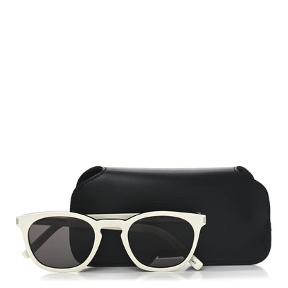 Saint Laurent Acetate Sunglasses SL 28 White Black 8 of 8