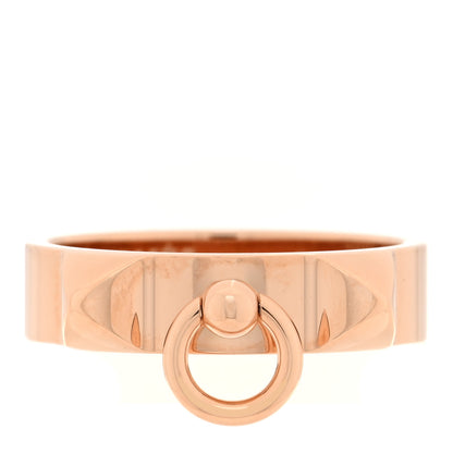 Hermes 18K Rose Gold PM Collier De Chien Ring 54 7 1 of 5