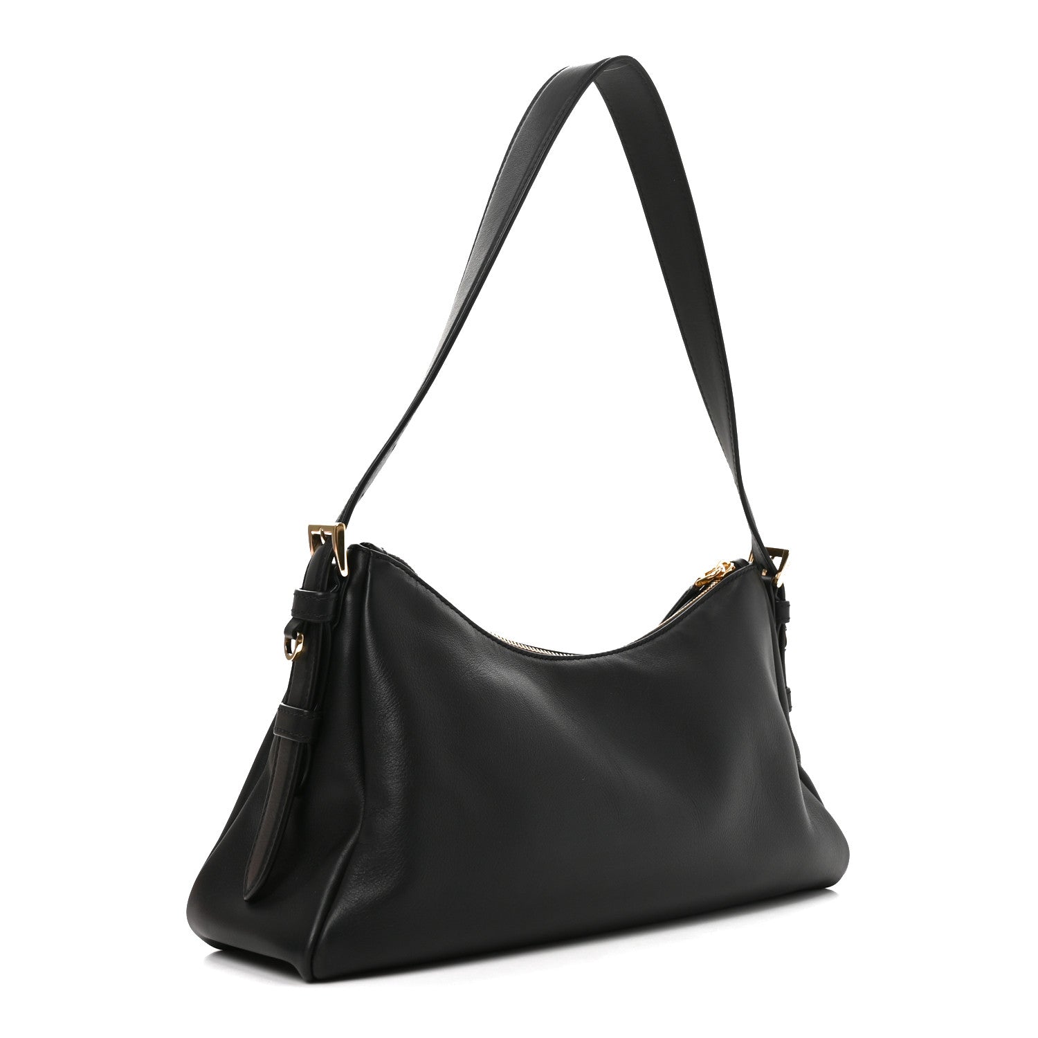 Prada Soft Calfskin Medium Aimee Shoulder Bag Black 3 of 9